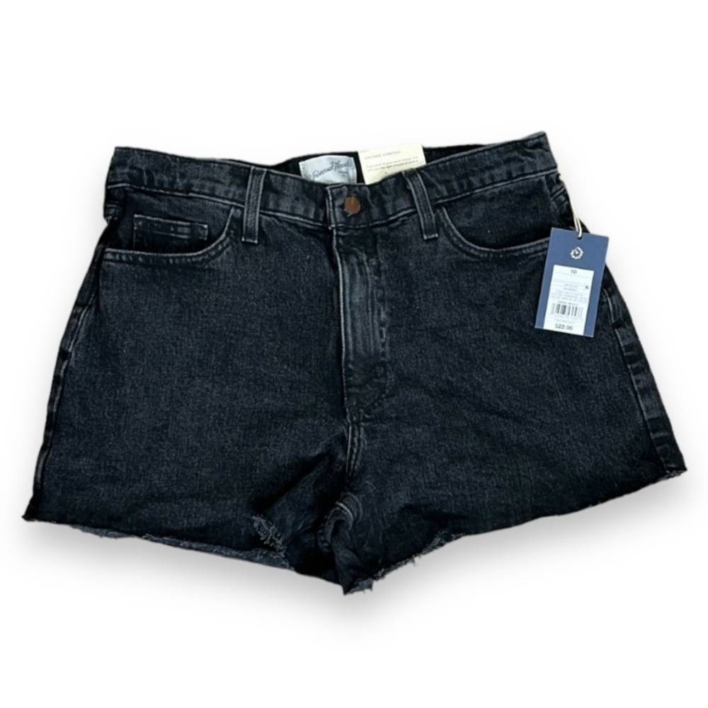 Womens Black Denim Shorts Highest Rise Size 10 Universal Thread Vintage Stretch